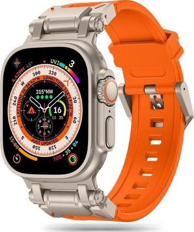 Rrip ore Tech-Protect Delta Pro për Apple Watch 42 44 45 49mm, TPU, portokalli