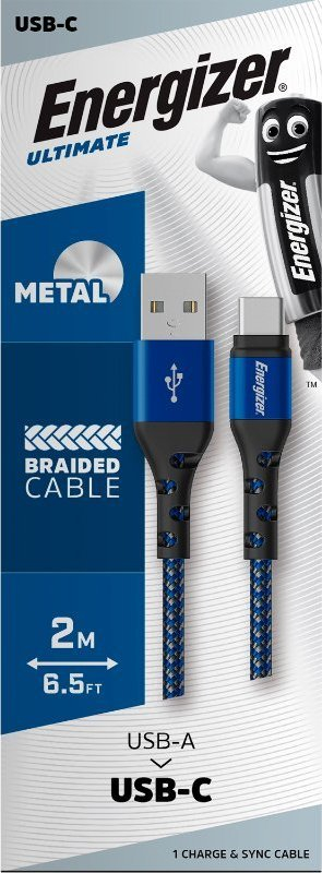 Kabllo USB Energizer C520CKBL, USB A me USB C, 2 m, blu
