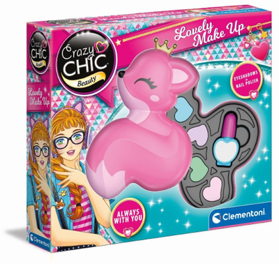 Set kozmetike për kalamaj Clementoni Crazy Chic Lovely Makeup Fox, me manikyr, mbi 6 vjeç, shumëngjyrësh