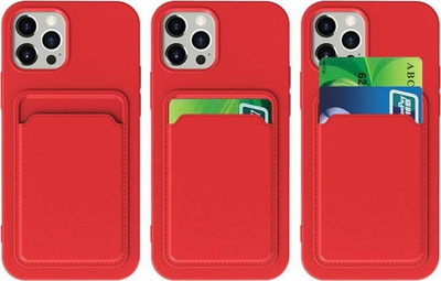 Mbrojtëse silikoni Hurtel Card Case për Xiaomi Redmi Note 10 5G Poco M3 Pro, me xhep për karta, blu marinë
