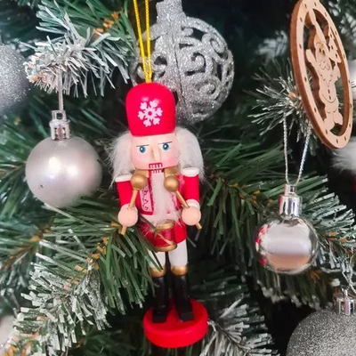 Set për zbukurim peme Nutcracker, 5 copë, dru, shumëngjyrësh