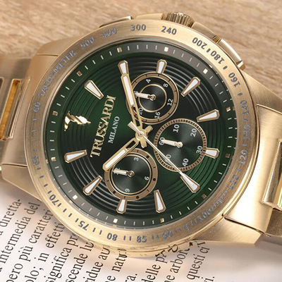 Orë për meshkuj Trussardi T-Hawk R2453153001, e artë