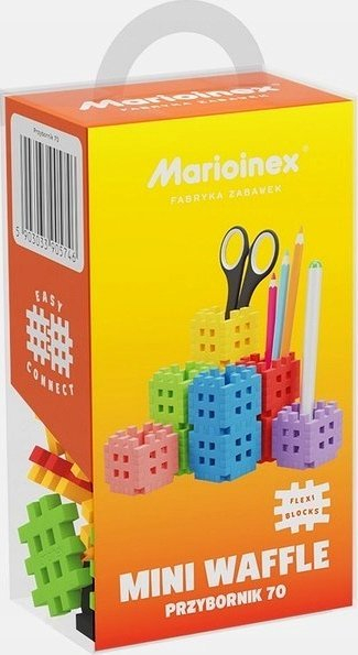 Blloqe ndërtimi Marioinex Mini Waffle Organizer, 70 elemente, shumëngjyrëshe