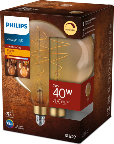 Llampë dekorative LED Philips Vintage Classic Gold G200, 7W, E27, dritë e ngrohtë, e artë