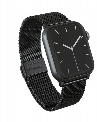 Rrip ore BURGA Metal Mesh Elegance për Apple Watch 38/40mm, rrjetë metalike, i zi
