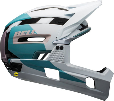 Helmetë çiklizmi Full Face Bell Super Air R Mips Spherical, MTB, e bardhë infrakuqe mat me shkëlqim