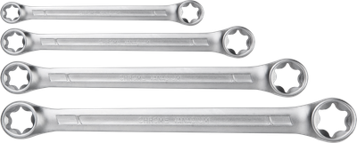 Çelësa torx Neo Set E6-E24, të dyanshme E6-E24, 4 copë, të argjendta