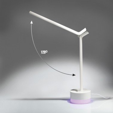 Lampë tavoline Tiross TS1816, LED, me panel me prekje, e bardhë