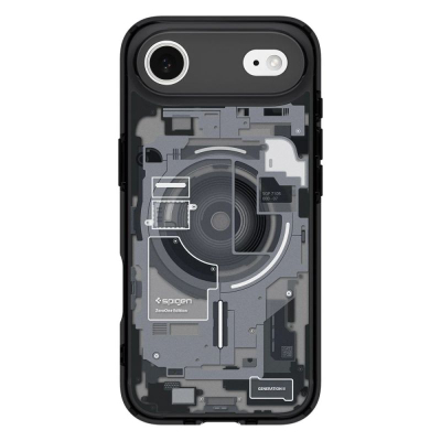 Kapak telefoni Spigen Ultra Hybrid Zero One MagSafe, për iPhone 17 Air Pro, transparent i zi