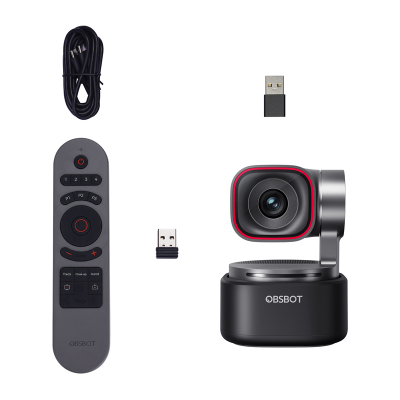 Webcam OBSBOT Tiny 3 Lite, 4K, me telekomandë, i zi