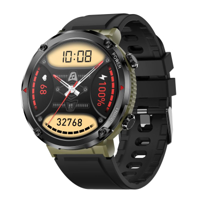Smartwatch Gravity GT21-7, ekran 1.6", IP67, me rrip silikoni t'zi
