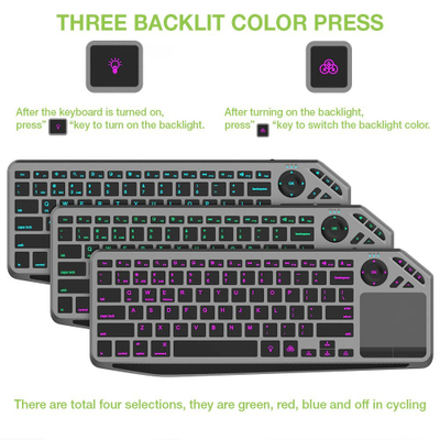 Tastierë universale Techly ICTB9801TB, RF Wireless + Bluetooth, RGB, e zezë