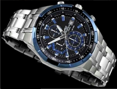 Orë dore për meshkuj Casio Edifice EFR-539D-1A2VUEF (198), e argjendtë/kaltër