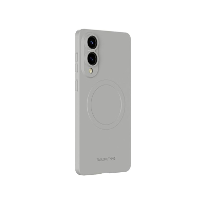 Заштитна маска AmazingThing Minimal Air, Samsung Galaxy S25 Edge, магнетен прстен, сива