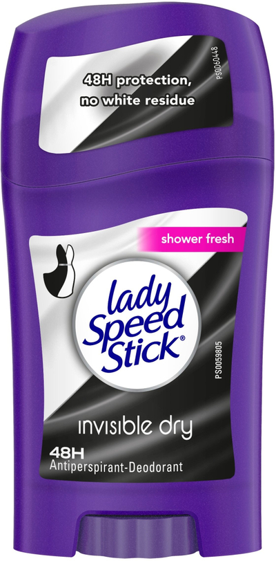 Антиперспирант дезодоранс Lady Speed Stick Invisible Dry Shower Fresh, 48 часа, 40 g