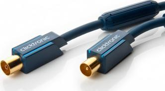 Kabllo koaksiale ClickTronic, 2 m, për HDTV/DVB, blu