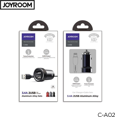 Karikues makine Joyroom Wise Series C-A02, 3.4A, 2x USB me kabllo Micro USB 1m, i zi