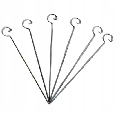 Shkopinj për shashlik OD7282, metal, për shumë herë, ngjyrë argjendtë