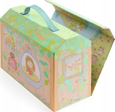 Set lodrash Djeco Tinyly Sylvia and Fox, shpi-valixhe kartoni, për kalamaj 4-9 vjeç, shumëngjyrësh