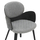 Kolltuk ngrënieje Darnell 56x56x83Hcm (HM9974.02), zezë/ gri