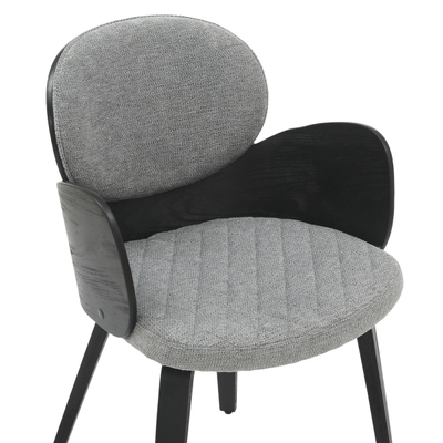 Kolltuk ngrënieje Darnell 56x56x83Hcm (HM9974.02), zezë/ gri
