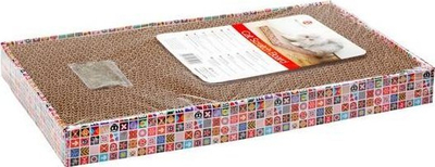 Dërrasë gërvishtëse për mace SportPet Cardboard Scratcher, karton, 45.7x25.4x3.8 cm, shumëngjyrëshe