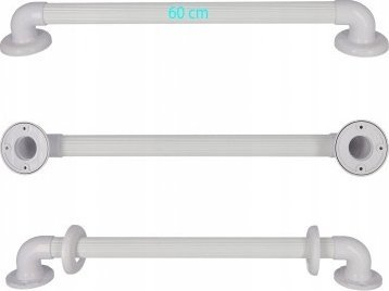 Shufër mbajtëse banjo jo rrëshqitëse, 45 cm, plastikë, e bardhë