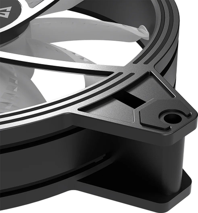 Вентилатор ARGB Volcano Apex 140, 140 mm, обратен, црн