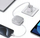 Kabllo 3 ne 1 Usams SJ650USB01, 1m, 60W, gri metalike