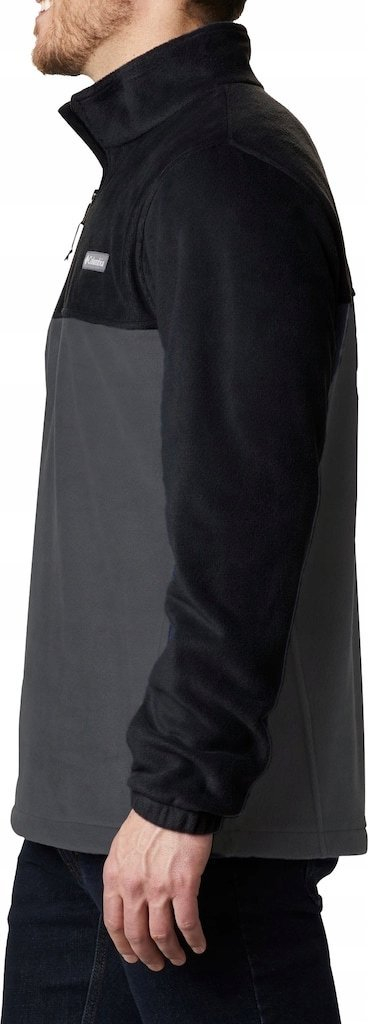 Xhaketë fleece Columbia Steens Mountain Half Zip për burra, poliester, e zezë me gri