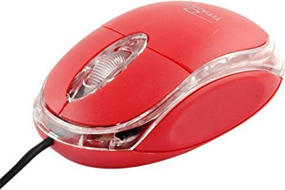 Maus Esperanza Raptop, me kabllo, USB, Czerwono-przezroczysty
