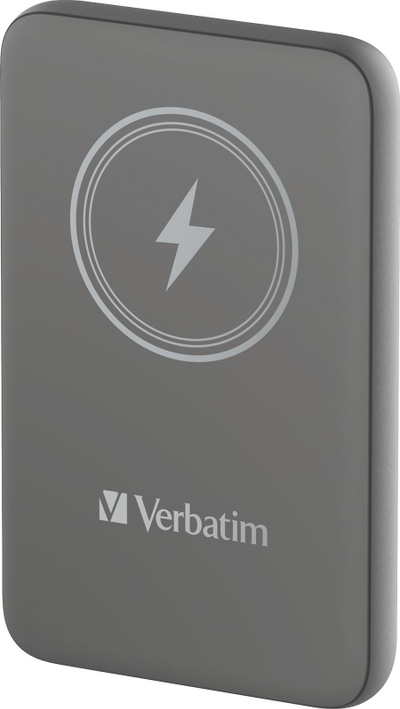 Power bank Verbatim Charge n Go, 10000mAh, wireless magnetik 15W, gri