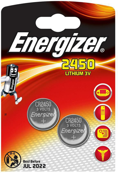 Bateri litium Energizer CR2450, 3V, pako me 2 copë