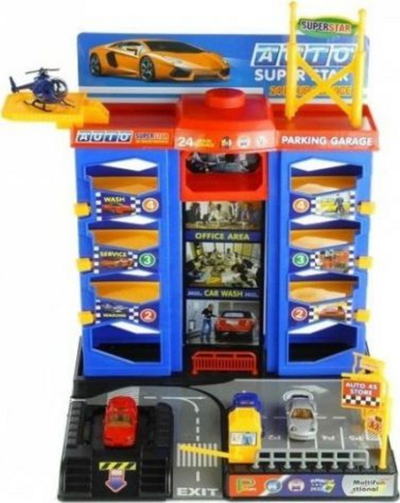 Set lodrash me parking dhe makina LEANToys, shumëngjyrësh