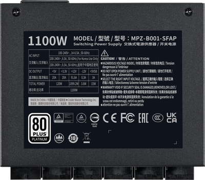 Burim energjie Cooler Master V SFX MPZ-B001-SFAP-BEU , 1100W