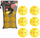 Set topash floorball Unihoc Match Ball Enero, 6 copë, të verdhë