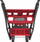 Karrocë transporti Milwaukee Packout 2 Caster Cart, 1200 mm, 180 kg, e zezë me të kuqe