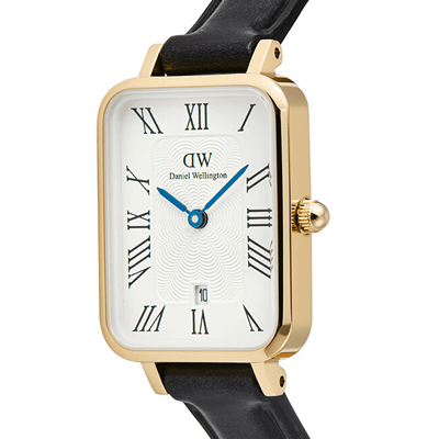 Orë për femra Daniel Wellington Quadro 20x26 DW00100865, e zezë