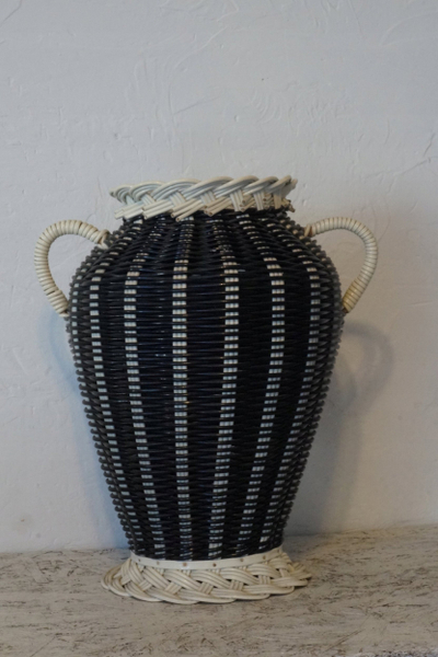 Vazo dekorative Atmosphera Lourmarin, 55 cm, ratan, bezhë
