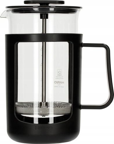 Френч преса Hario Cafe Press U CPU-4-B, 600 ml, стакло отпорно на топлина, црна