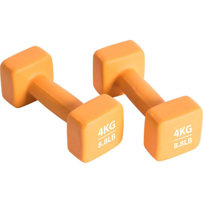 Set pesha dore Pure2Improve me neopren, 2 x 4 kg, portokalli