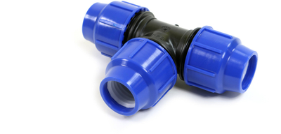 Fiting T plastik Perla TEE O32, Ø32mm, për ujitje, blu