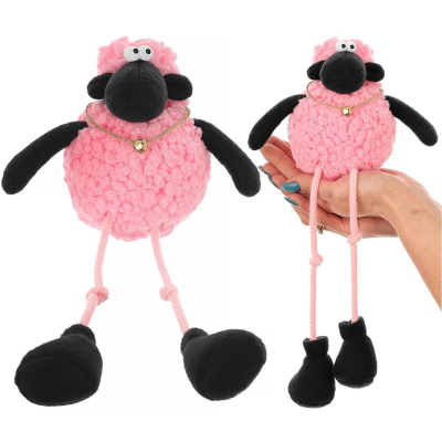 Figurë për zbukurim qengj Saska Gift Seated Lamb, pranverë Pashkë, 10cm 25cm, rozë