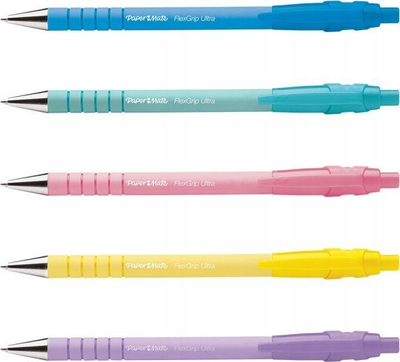 Set stilolapsash Paper Mate Flexgrip Pastel, 1.0 mm, 5 copë, bojë e zezë