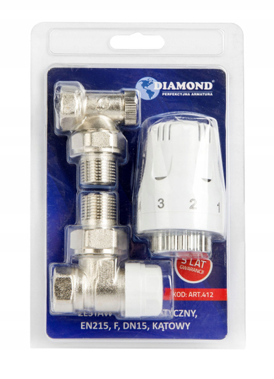 Set termostatik Ferro Z497, 1/2", këndor, me kokë termostatike