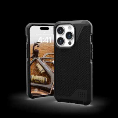 Mbështjellës UAG Metropolis LT për iPhone 15 Pro, MagSafe, kevlar i zi