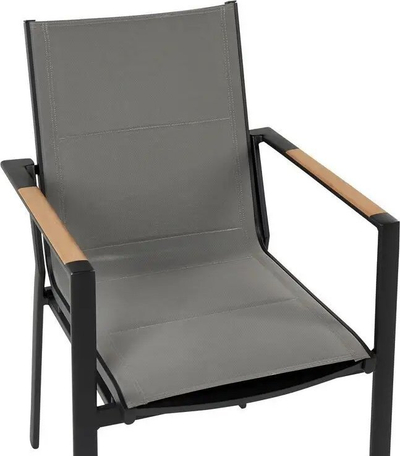 Set karrigesh kopshti Beliani BUSSETO, 4 copë, alumini, i zi