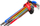 Set çelësa imbus Allen, 1.5–10 mm, 9 copa, me ngjyra