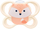 Qetësuese NUK Perfect Match Air Fox, 0-6m, 1 copë, bezhë