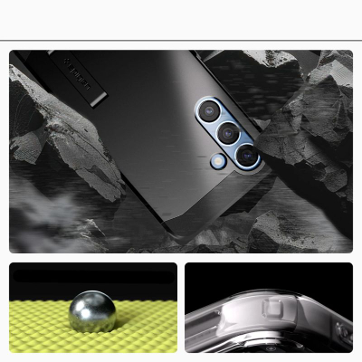 Mbrojtëse telefoni Spigen Tough Armor AI MagFit për Galaxy S25, me këmbëz për mbajtje, e zezë